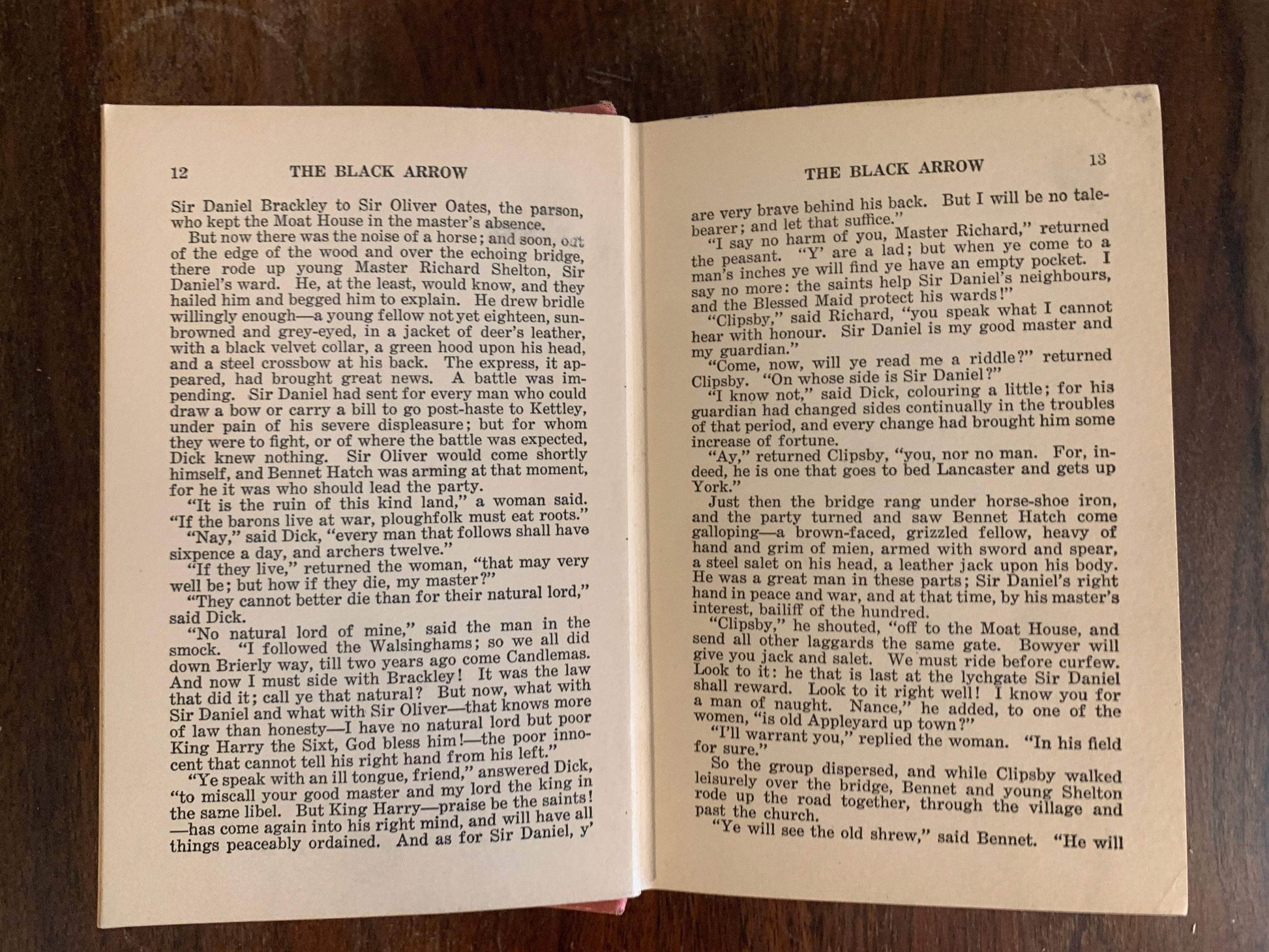 Flipped Pages The Black Arrow by Robert Stevenson 1927