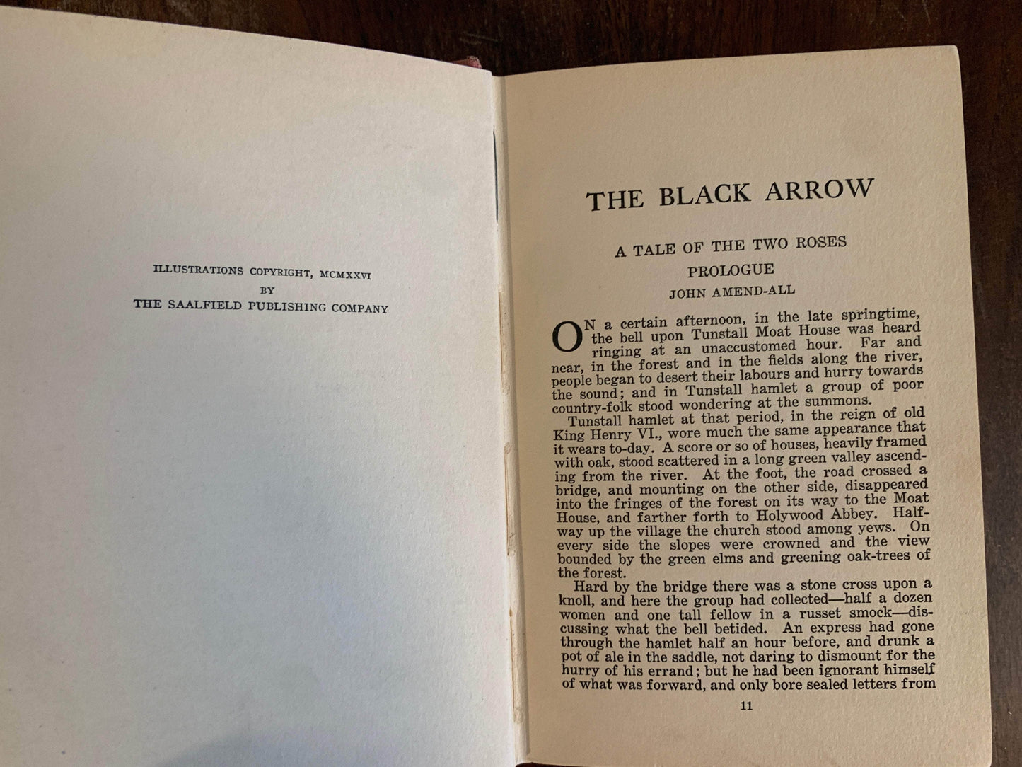 Flipped Pages The Black Arrow by Robert Stevenson 1927