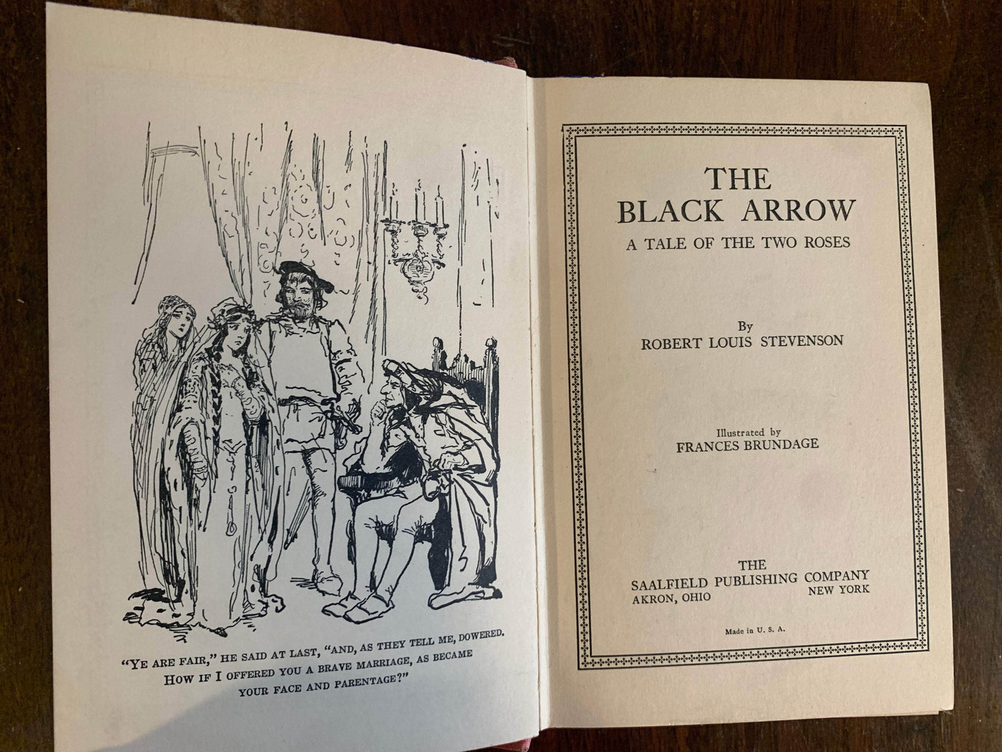 Flipped Pages The Black Arrow by Robert Stevenson 1927