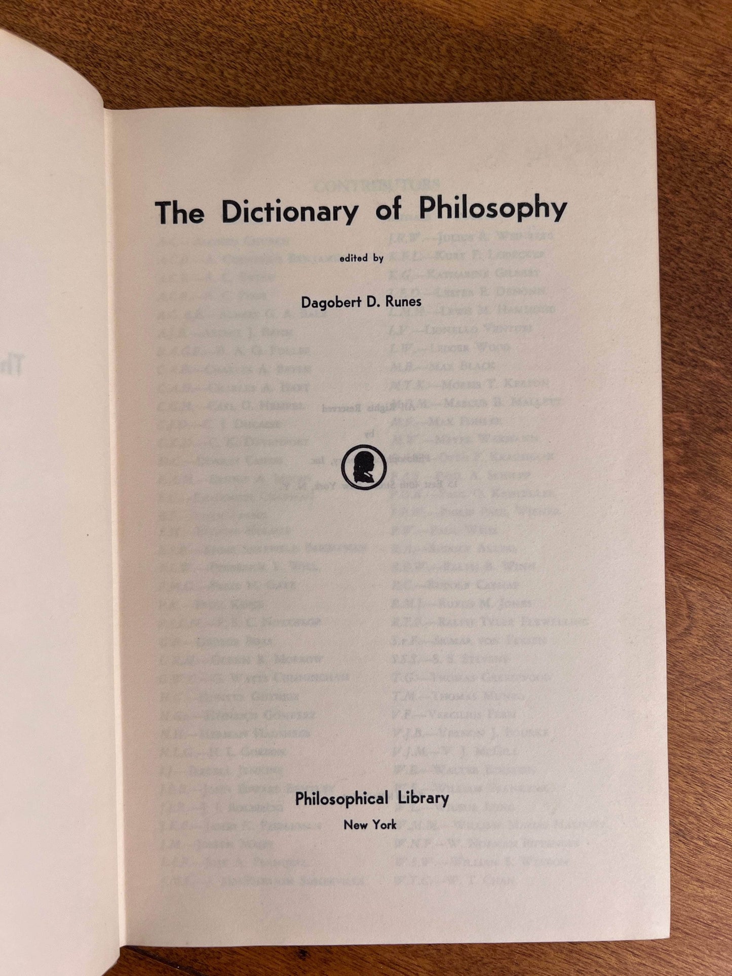 Flipped Pages The Dictionary of Philosophy edited by Dagobert D. Runes, Philosophical Library