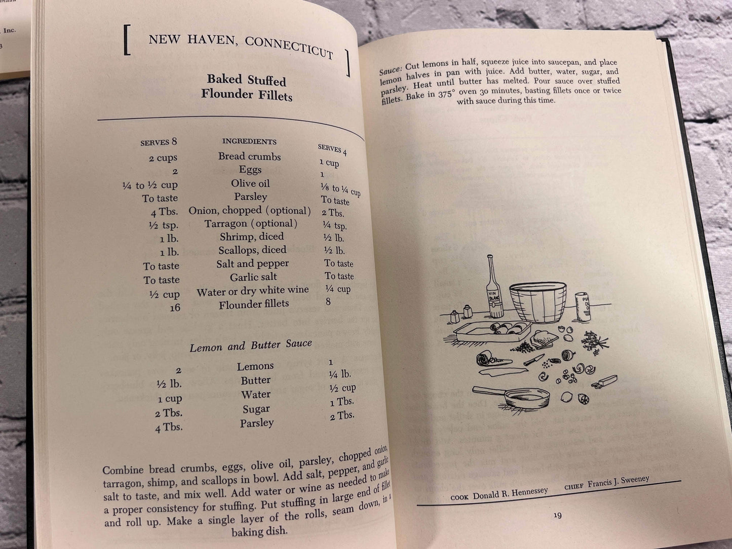 Flipped Pages The Firehouse Cookbook by Dorothy Jackson Kite [1975]