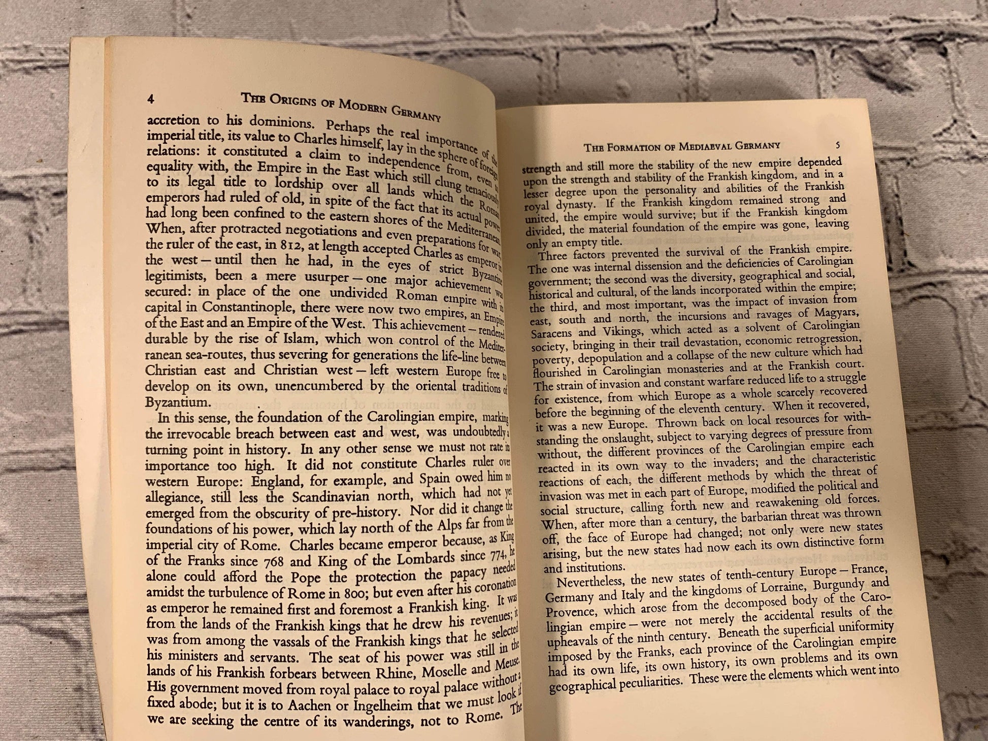 Flipped Pages The Origins of Modern Day Germany by Geoffrey Barraclough [1963]