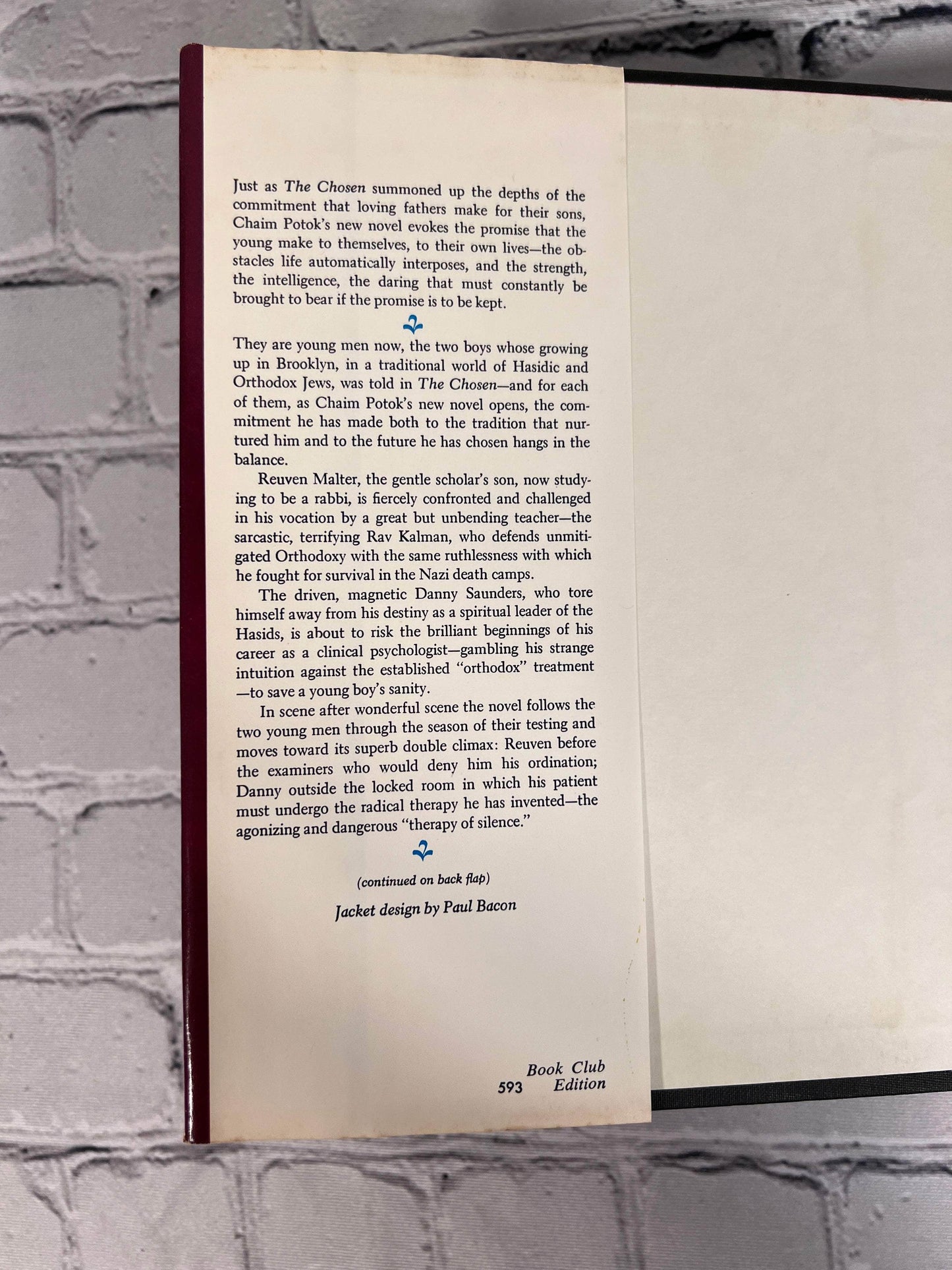 Flipped Pages The Promise by Chaim Potok [1969]