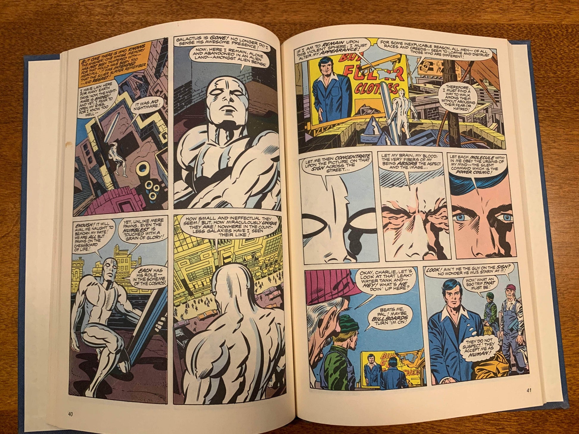 Flipped Pages The Silver Surfer The Ultimate Cosmic Experience 1978 Fireside, 2nd Printing HC