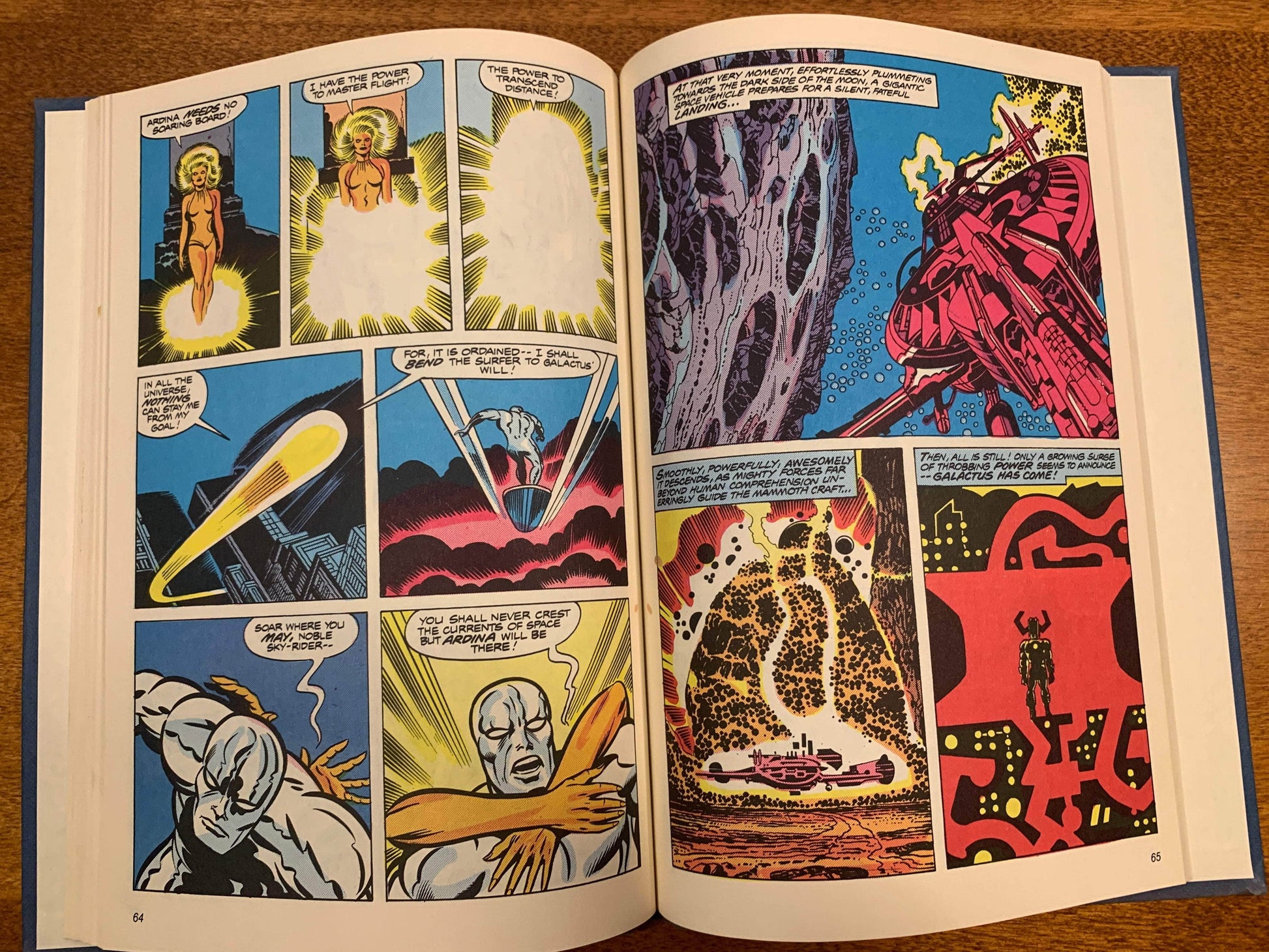 Flipped Pages The Silver Surfer The Ultimate Cosmic Experience 1978 Fireside, 2nd Printing HC