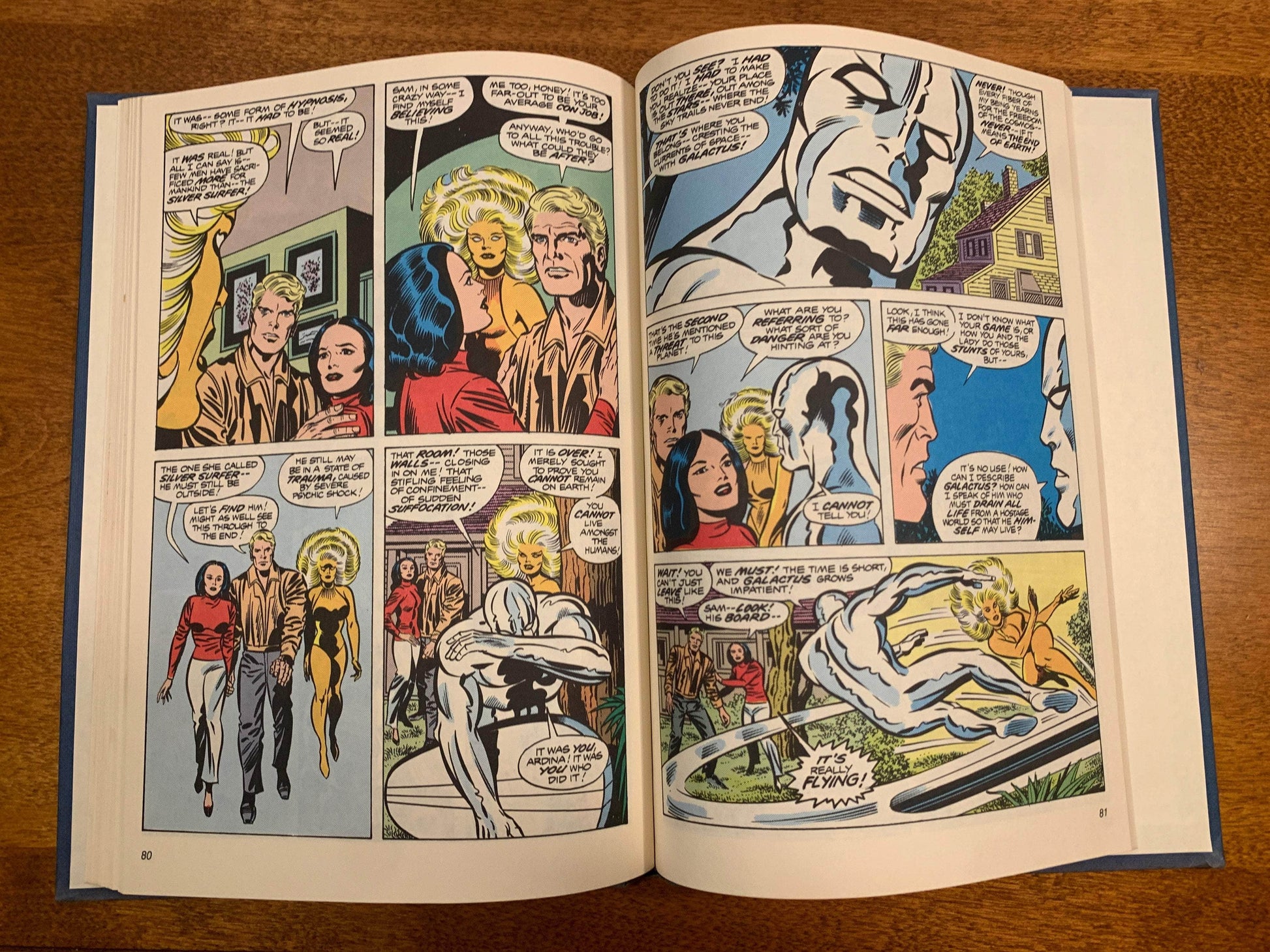 Flipped Pages The Silver Surfer The Ultimate Cosmic Experience 1978 Fireside, 2nd Printing HC