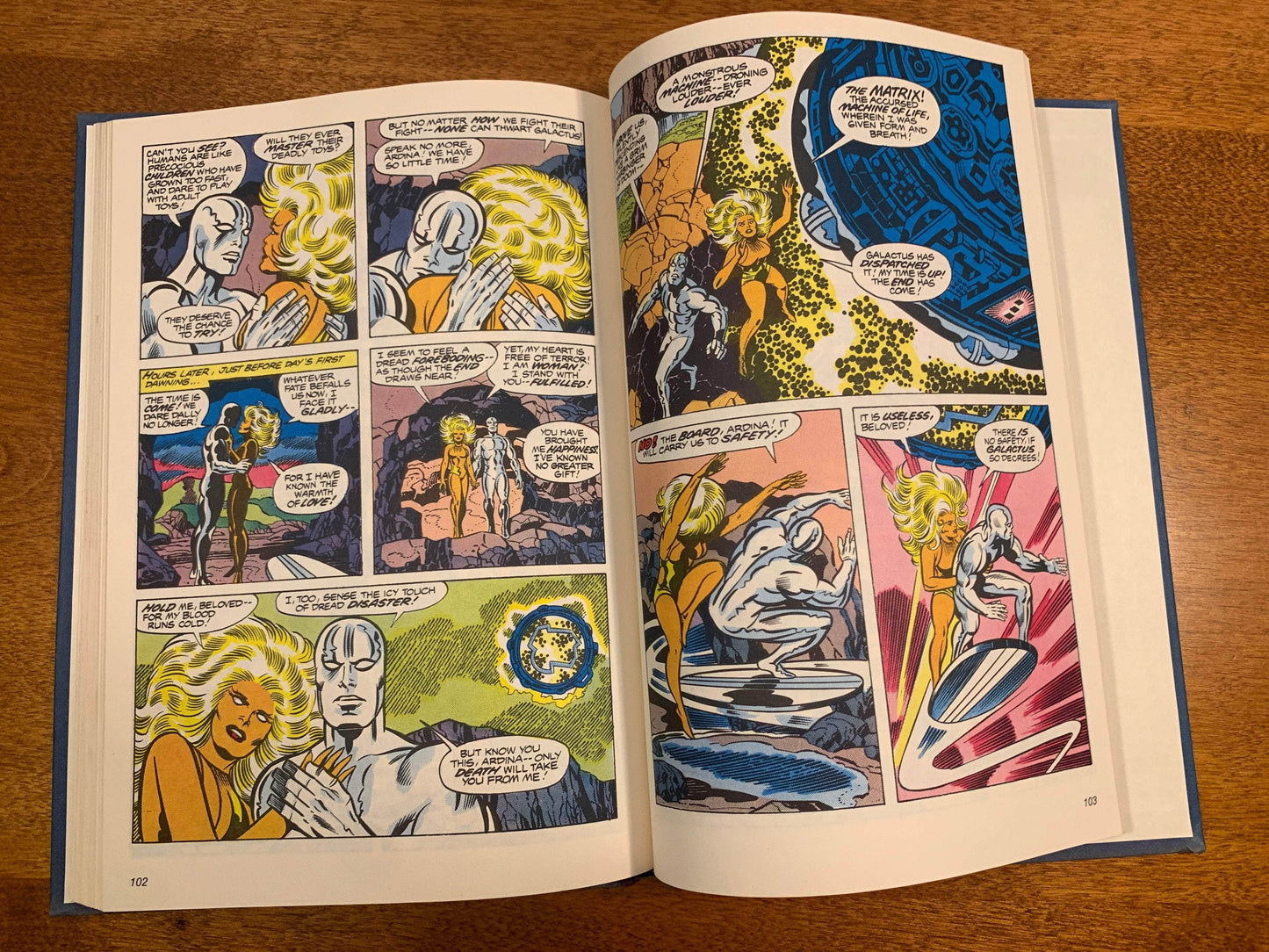 Flipped Pages The Silver Surfer The Ultimate Cosmic Experience 1978 Fireside, 2nd Printing HC