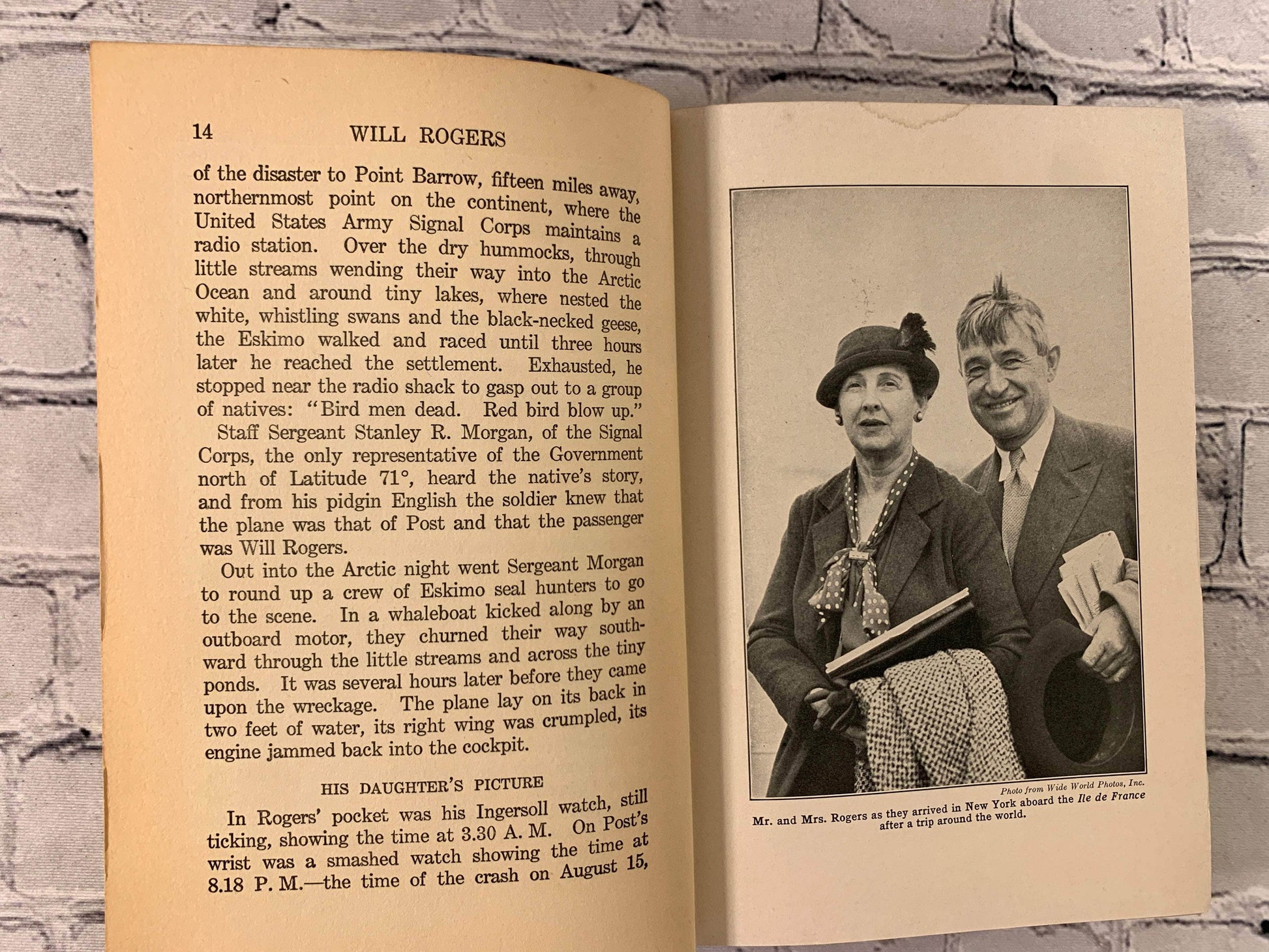 Flipped Pages Will Roger's Ambassador of Good Willl by P.J. O'Brian [1935]