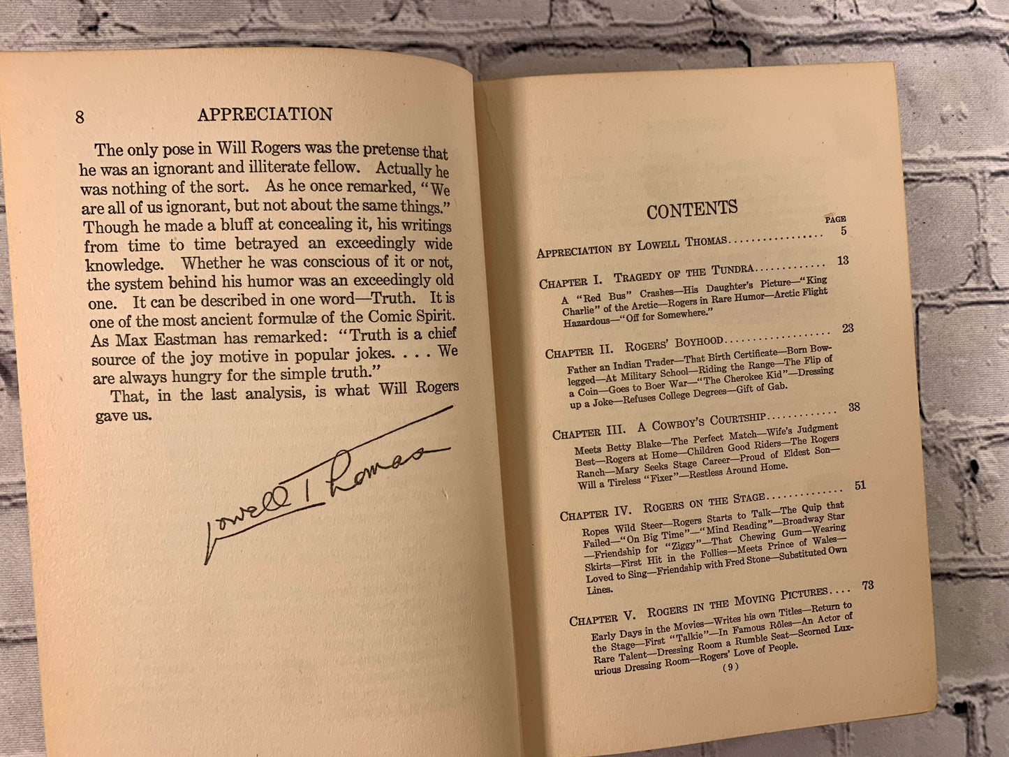 Flipped Pages Will Roger's Ambassador of Good Willl by P.J. O'Brian [1935]