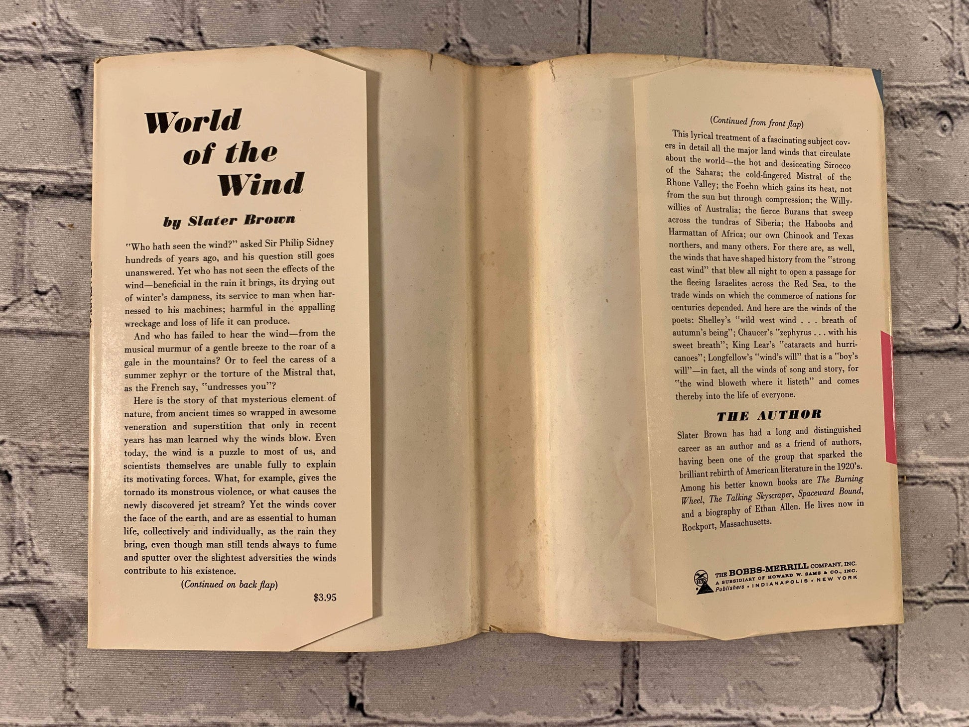 Flipped Pages World of the Wind by Slater Brown [1961 · 1st Editoin]